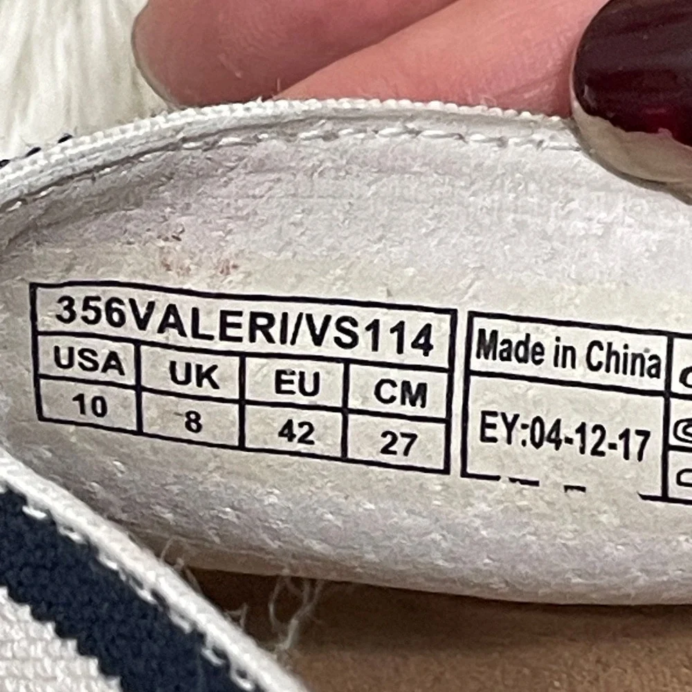 Vionic Espadrille Shoes Womens 10 Striped Stretch Canvas Flats Slip On Nautical‎